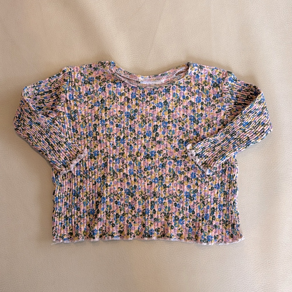 Zara Floral Long Sleeve Top